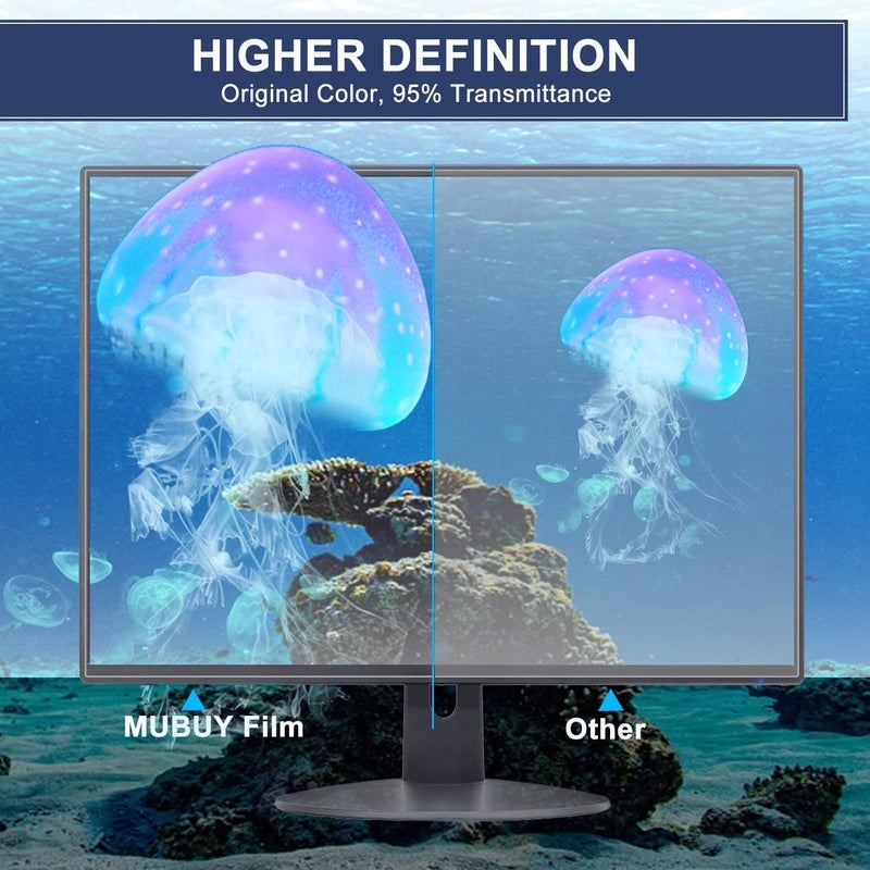 MUBUY-GOL 2 Pack 27" Anti Glare Matte Screen Protector for Sceptre/LG/Dell/HP/Acer/ViewSonic/ASUS/Aoc/Samsung/KOORUI/InnoView/CRUA/BenQ/SANSUI Diagonal 27" 16:9 LED PC Screen Gaming Monitor (23.5" x 13.3" / W x H) - Image 2